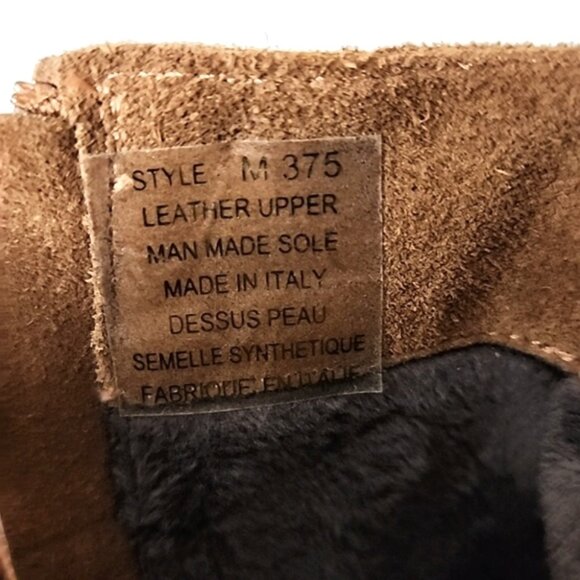 Fabianelli Tan Suede Lined Ankle Boots Almond Toe Stacked Wedge Sole  Size 39 - Picture 11 of 16